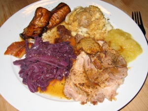 Roast Pork with Red Cabbage